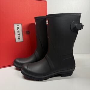 NIB •Hunter Women's Original Short back adjustable Rain Boots Size:9